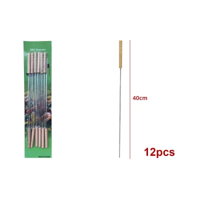 PINCHOS PARA ANTICUCHOS MANGO MADERA 40CM 12PCS1
