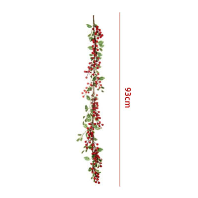 GUIRNALDA DE NAVIDAD FRUTOS ROJOS CON HOJAS 93X4X5CM1