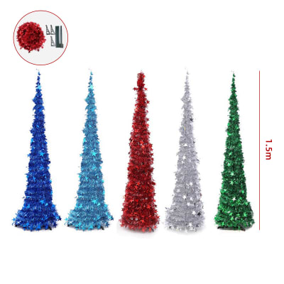 ARBOL DE NAVIDAD PLEGABLE COLORES SURTIDOS 1.5M1