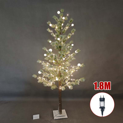 ARBOL DE NAVIDAD CON LUCES LED ESFERAS 1.8M1