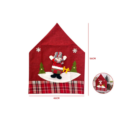 FUNDA PARA SILLAS CON DISEÑO MONO DE NIEVE 46X56CM1