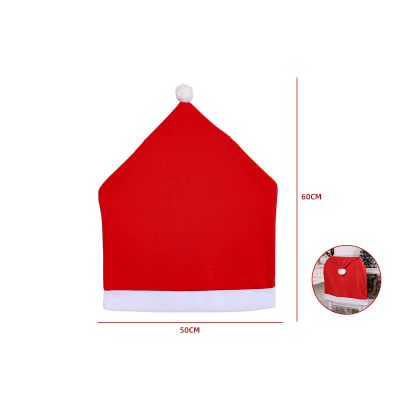 FUNDA PARA SILLAS CON DISEÑO GORRO NAVIDEÑO 50X60CM1