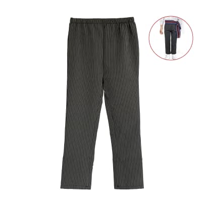 PANTALON DE HUASO GRIS LINEAS JUVENIL  14/16/S/M1
