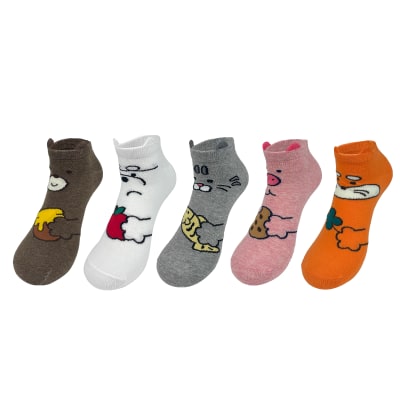 CALCETINES DE NIÑA TOBILLO DISEÑO ANIMALES 13-16 AÑOS1