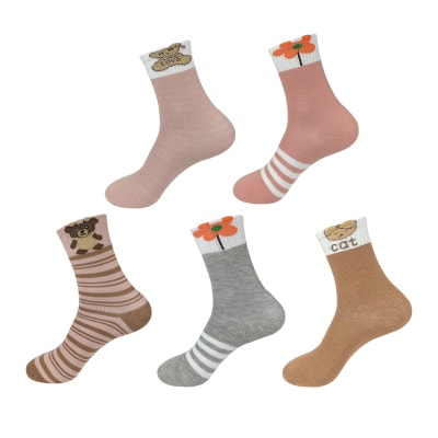 CALCETINES DE NIÑA TOBILLO ALGODON PUÑO DISEÑO 6-9 AÑOS1