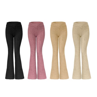 PANTALON JUVENIL ACANALADO PALAZZO COLOR LISO 1