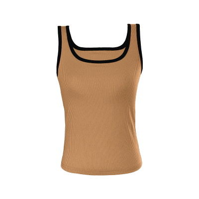 POLERAS SIN MANGA ACANALADO MUJER LISO1