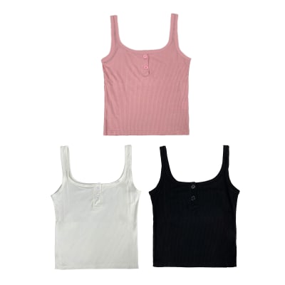 Polera lola sin mangas botones1