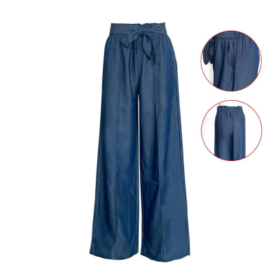 PANTALON DE MUJER RECTO CINTURA ELASTICADA 1