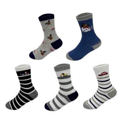 CALCETINES DE NIÑO CON DISEÑO DE AUTO PARA 3-6 AÑOS - DISEÑOS SURTIDOS1