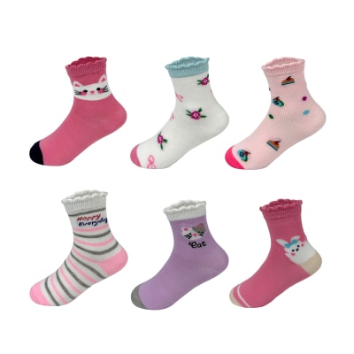 CALCETIN NIÑA ECONOMICO PACK*4 6-91