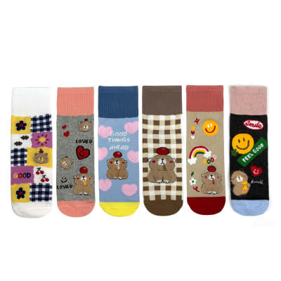 CALCETINES DE NIÑA JUVENIL CON DISEÑO CAPYBARA PARA  13-16 AÑOS - CON DISEÑOS SURTIDOS1
