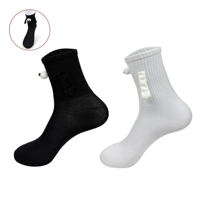 CALCETINES UNISEX CON IMANES  COLORES NEGRO Y BLANCO1