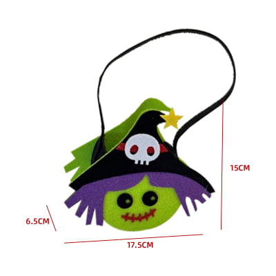 BOLSA DULCES HALLOWEEN BRUJA PAÑOLENCI 17.5X6.5X15CM1