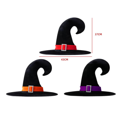 SOMBRERO BRUJA CON LAZO AMARILLO 43X37CM1