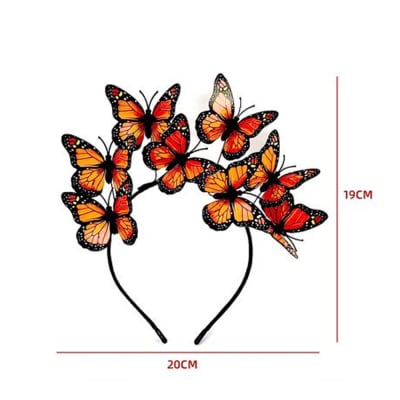 CINTILLO HALLOWEEN MARIPOSAS NARANJA 20 * 19 CMS1