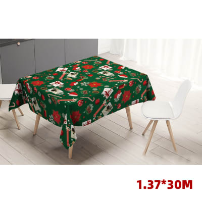 MANTEL NAVIDAD REGALOS VERDE 1.37X30M1