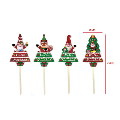 ADORNO NAVIDAD JARDIN ESTACA BASTON DULCE 75X25CM1