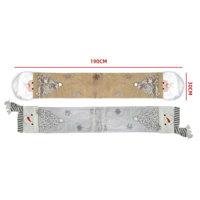 CAMINO MESA NAVIDAD PASCUERO 190X30CM1