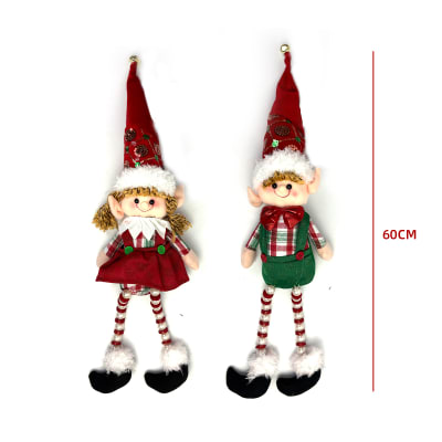 ADORNO NAVIDEÑO DUENDE PATAS LARGAS 60CM1