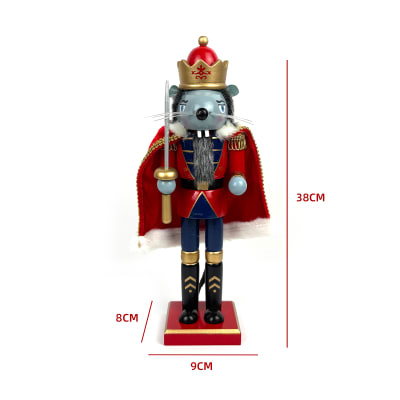 ADORNO NAVIDAD MESA REY RATA CASNUECES 9X8X38CM1