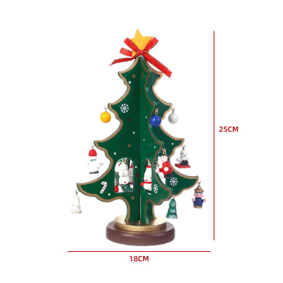 ADORNO NAVIDAD ARBOL NAVIDAD VERDE 25X18X18CM1