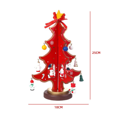 ADORNO NAVIDAD ARBOL NAVIDAD ROJO 25X18X18CM1