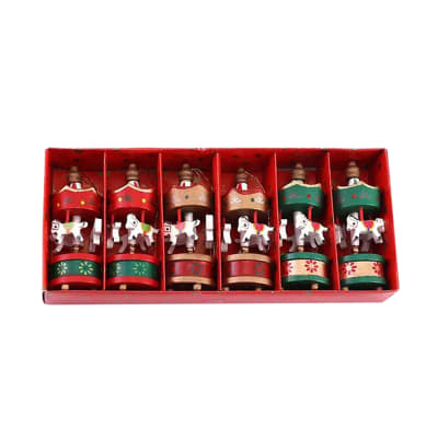 ADORNO COLGANTE NAVIDAD CARRUSEL 3.1X3.1X8.2CM1