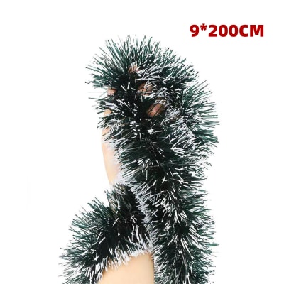 Guirnalda de navidad verde borde blanco 9X200CM1