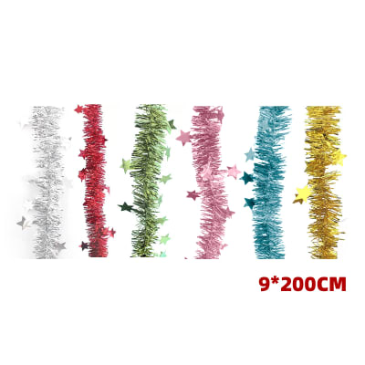 Guirnalda de navidad colores con decoración 9X2M2