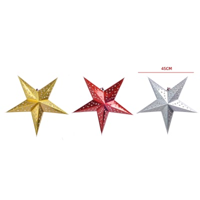 PANTALLA PAPEL ESTRELLA 45CM1