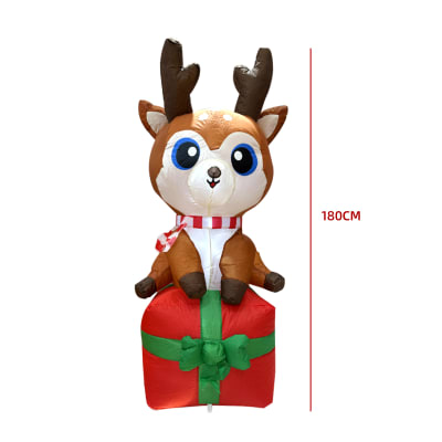 INFLABLE RENO NAVIDEÑO LUZ LED 1.8 MTS1