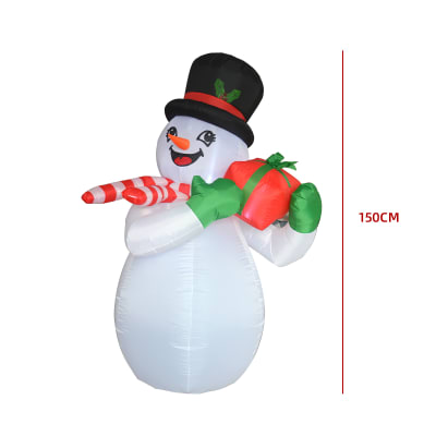 INFLABLE MUÑECO DE NIEVE 1.5M IDEAL EXTERIOR / INTERIOR1