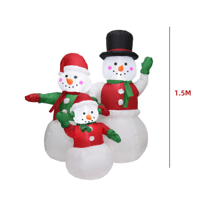 INFLABLE 3 MUÑECO NIEVE 1.5MTS1