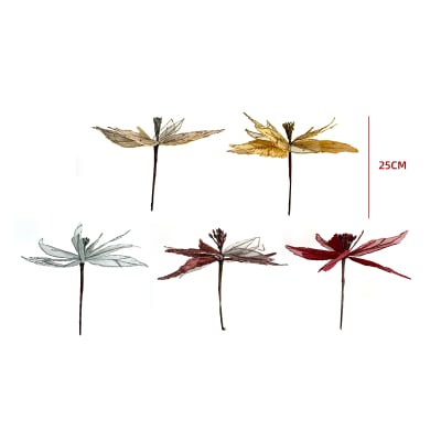 FLOR DECORATIVA ARTIFICIAL NAVIDEÑA 25CM1