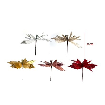 FLOR ARTIFICIAL  DECORACION NAVIDEÑA 27CM B1