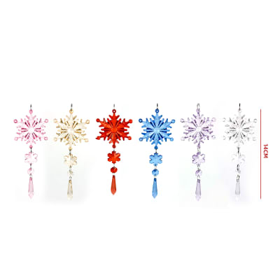 ADORNOS ARBOL NAVIDAD COPO NIEVE PLASTICO 14CM1