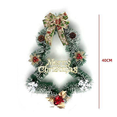 ADORNO PUERTA ARBOL NAVIDAD 40CM1