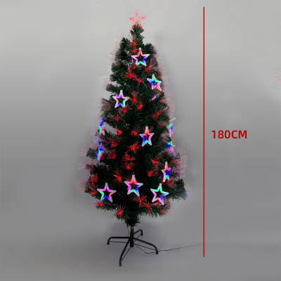 ARBOL DE NAVIDAD LUCES ESTRELLAS MULTICOLORES 180CM1