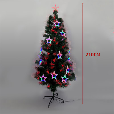 ARBOL DE NAVIDAD LUCES ESTRELLAS MULTICOLORES 210CM1