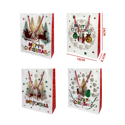 BOLSA DE REGALO DE NAVIDAD CHICA COLOR BLANCO 18X8.5X24CM1