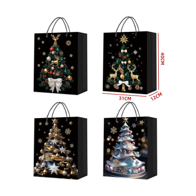 BOLSA DE REGALO NAVIDAD  DISEÑOS SURTIDOS 40X31X12cm1