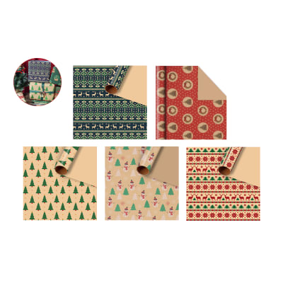 PAPEL DE REGALO NAVIDAD ARBOL 50X70CM1