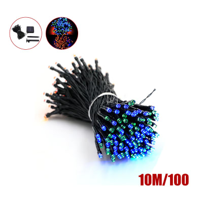 Guirnalda de luces 100 luces LED solar 10M Color Amarillo 100 focos1