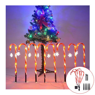 Lampara solar bastones de navidad1