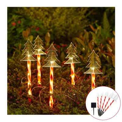 Lampara solar arbol de navidad 42cm1