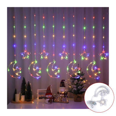 Cortina de 10 estrellas y lunas USB y control remoto 3M1