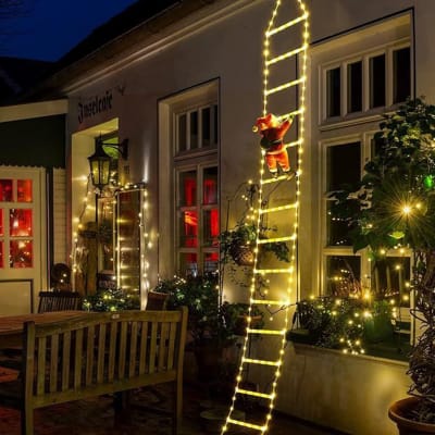 LUZ NAVIDAD USB ESCALERA LUMINOSA SANTA 288 LUCES 3.2 MTS1