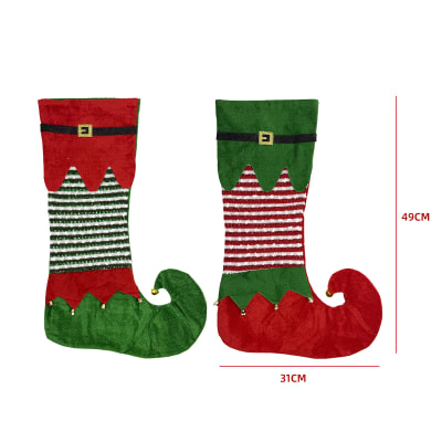 BOTA DE NAVIDAD ESTILO BOTA DUENDE 49X31CM1