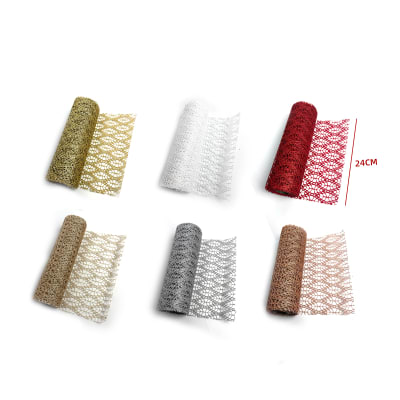 ROLLO DE MALLA CINTA DE NAVIDAD 24CM*4.5M B1